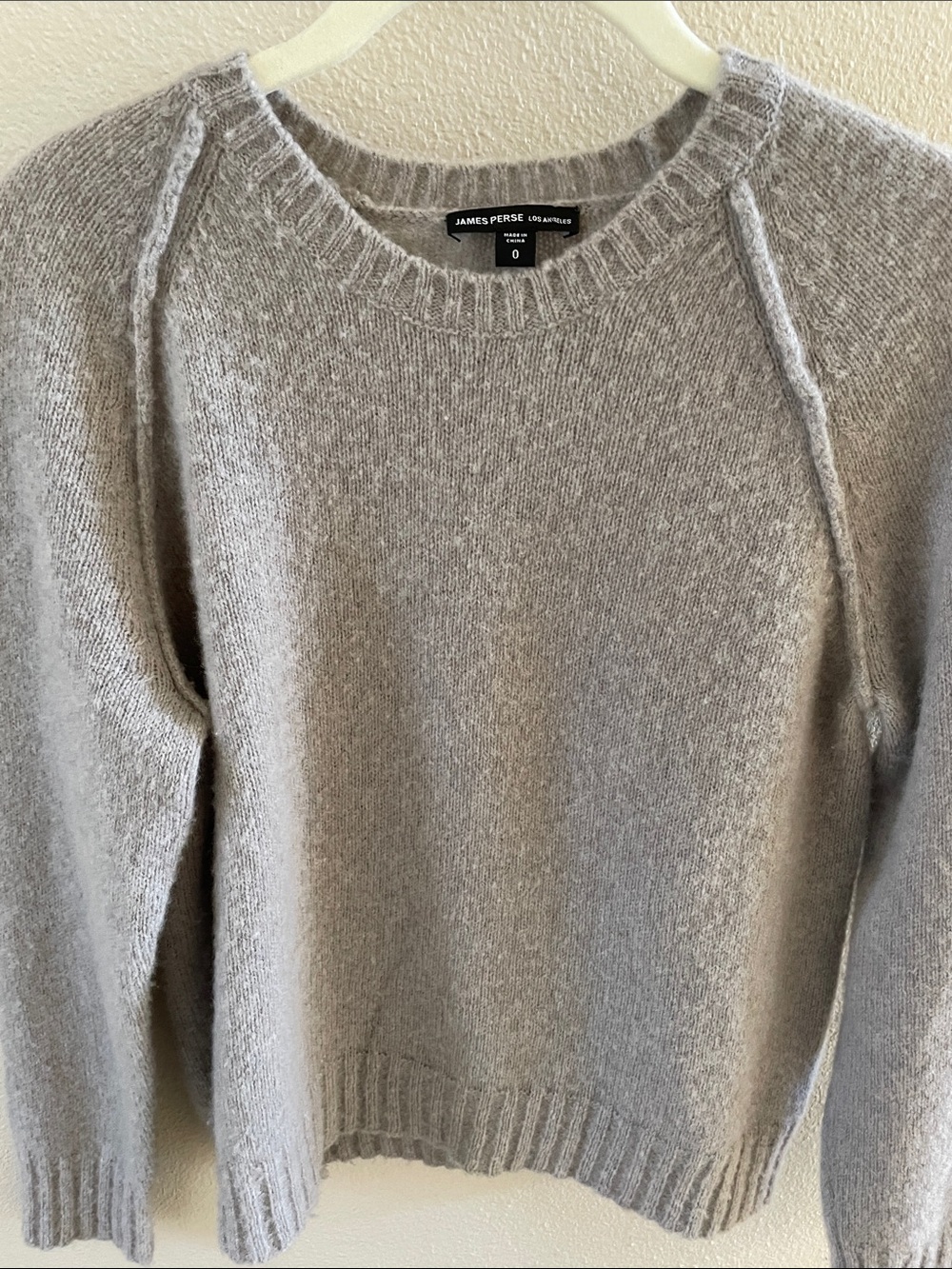 James Perse Neutral Taupe 100% Cashmere Crewneck Sweater XS/S - Picture 3 of 5